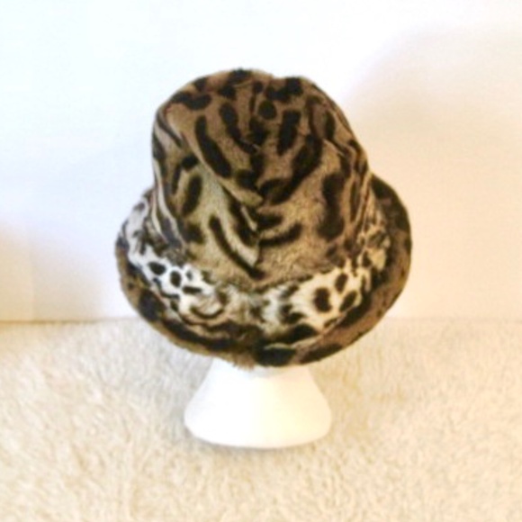 Vintage 1960's Genuine Leopard Print Fur Hat - Picture 5 of 7